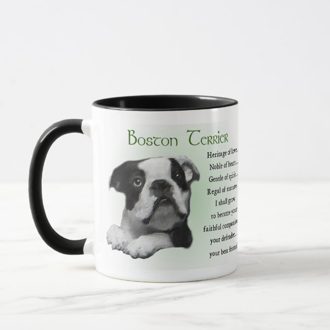 Boston Terrier Gifts Mugg (Vänster)