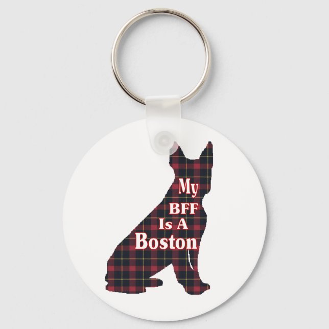 Boston Terrier Gifts Nyckelring (Framsida)