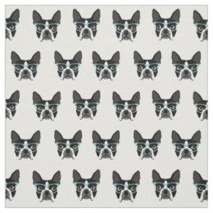 Boston Terrier-glasögon - söt hund Tyg