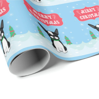 Boston Terrier God jul Presentpapper