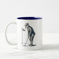 Boston Terrier Golf Vintage Hund Golfande Boston M