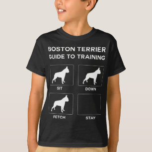 Boston Terrier Guide Guide to Training Hund Obedie T Shirt