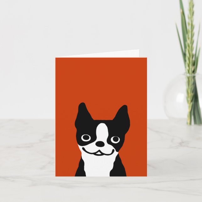Boston Terrier - gullig ansiktehund Kort (Framsida)