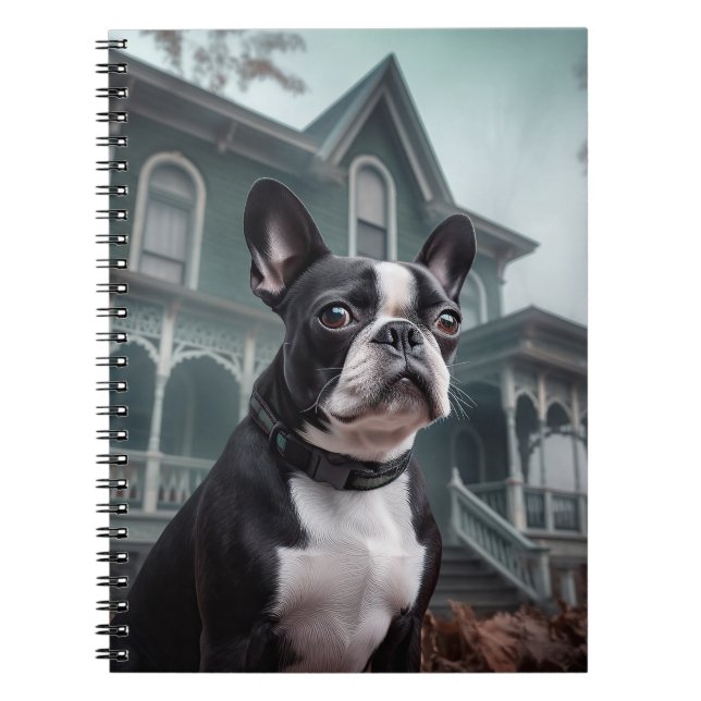 Boston Terrier Halloween Scary Anteckningsbok (Framsidan)