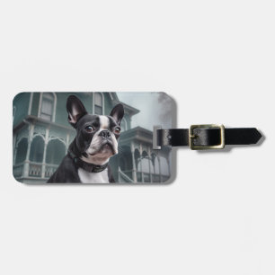 Boston Terrier Halloween Scary Bagagebricka