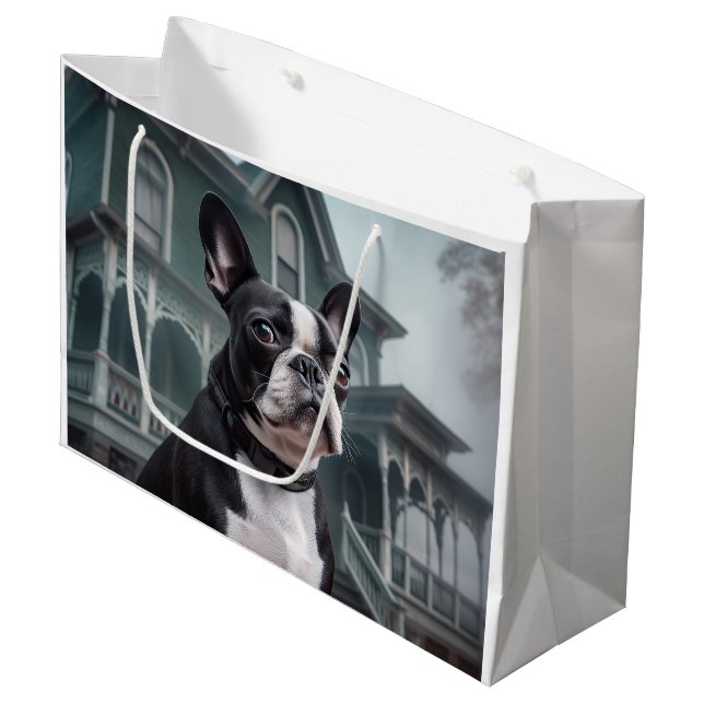Boston Terrier Halloween Skräck (Framsidan Vinklad)