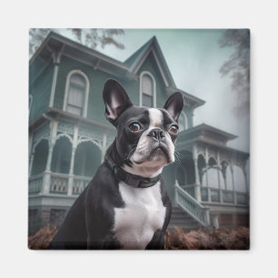 Boston Terrier Halloween Skräck Magnet