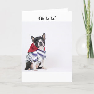 Boston Terrier-hälsningskort Kort