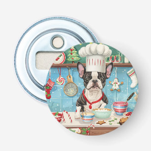 Boston Terrier Helgdag Baking: julafton Flasköppnare