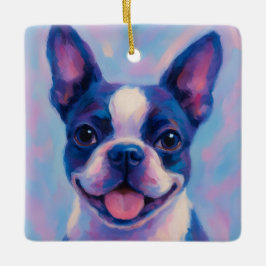 Boston Terrier Helgdag Ornament - julnamn