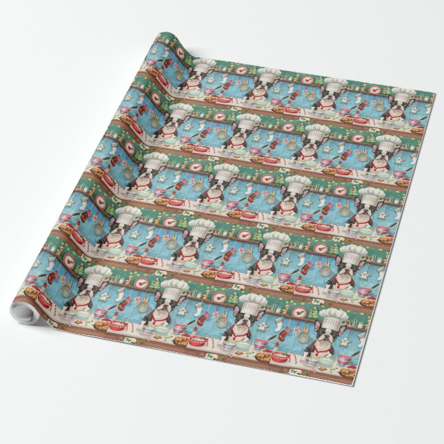 Boston Terrier Holiday Baking: Festiv julbakning Presentpapper (Utrullad)