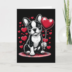 Boston Terrier Hund Alla hjärtans dag Hundägare Va Kort