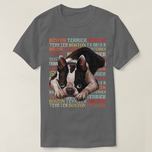 Boston Terrier Hund älskare Boston Terrier Bostie  T Shirt (Design framsida)