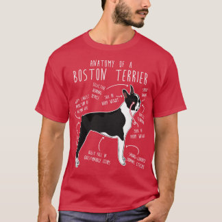 Boston Terrier Hund Anatomy T Shirt