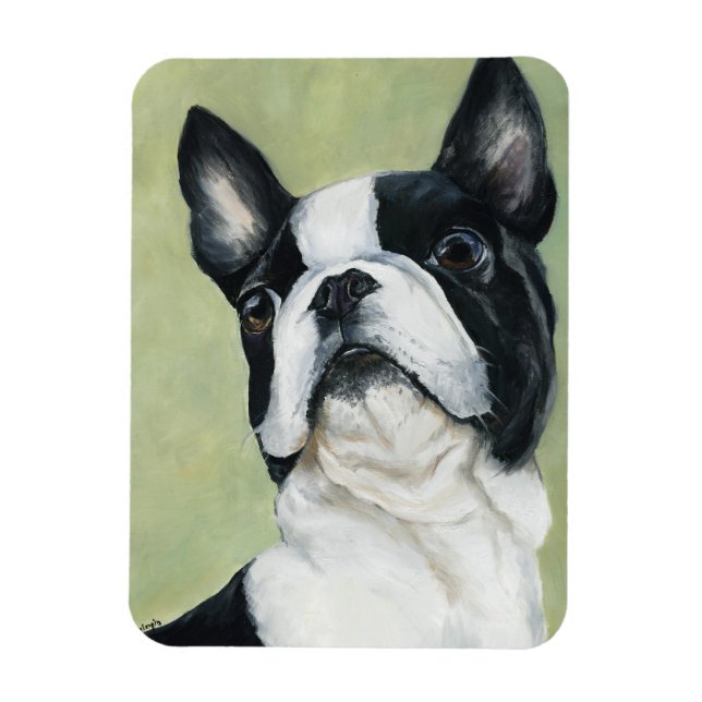 Boston Terrier Hund Art Magnet (Vertikal)