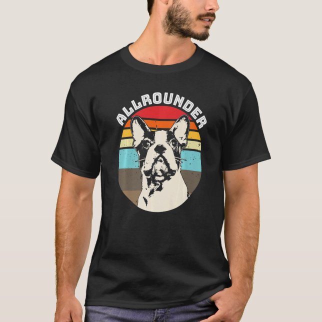 Boston Terrier Hund aveln 14 T Shirt (Framsida)