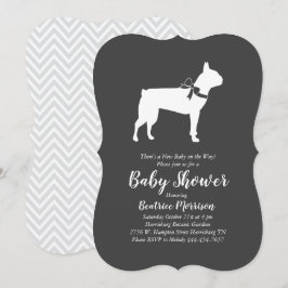 Boston Terrier Hund Baby Shower Inbjudningar