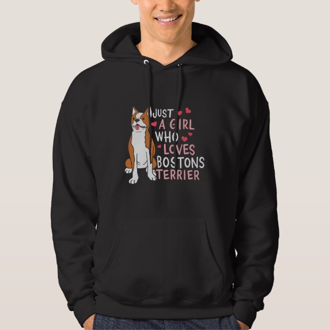 Boston Terrier Hund Boston Terrier Hoodie (Framsida)