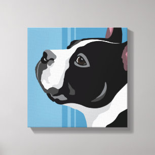 Boston Terrier Hund Canvastryck