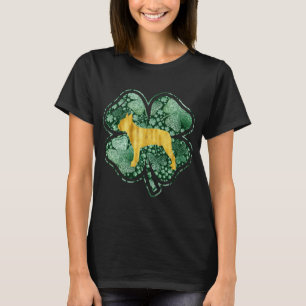Boston Terrier Hund Clover Shamrock St Patricks T Shirt