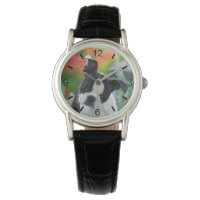 Boston Terrier Hund Cute Puppy Head - ring plate