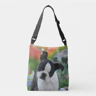 Boston Terrier Hund Cute Puppy Photo på Crossbody Axelväska
