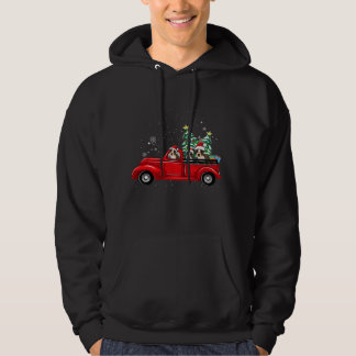 Boston Terrier Hund Driving Julafton Lastbil jul Hoodie