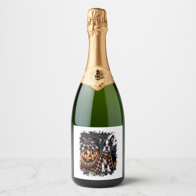 Boston Terrier Hund Halloween (Framsida)