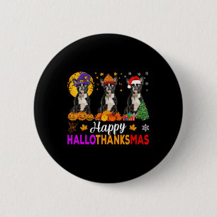 Boston Terrier Hund Halloween jul HalloTack Knapp