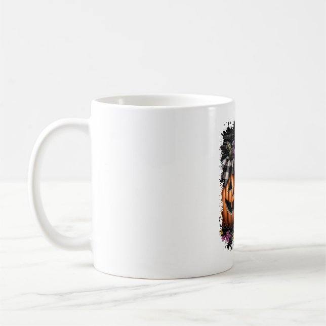 Boston Terrier Hund Halloween Kaffemugg (Vänster)