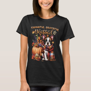 Boston Terrier Hund Höst Fall Pumpa T Shirt