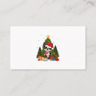 Boston Terrier-Hund jul är ett gift-kaffe-ljus Visitkort