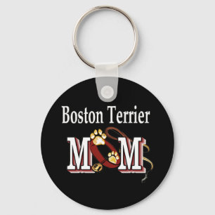Boston Terrier Hund MAMMA Nyckelring