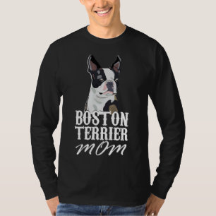 Boston Terrier Hund Mamma Passande Scoop T Shirt