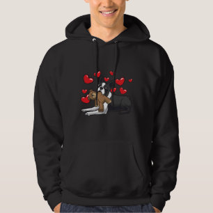 Boston Terrier-Hund med Mjukisdjur och öron Hoodie