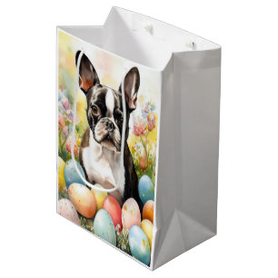 Boston Terrier Hund med påskägg Semester