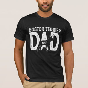 Boston Terrier Hund Pappa Puppy Pappa T Shirt