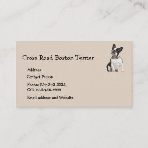 Boston Terrier Hund Pet Animal Affärskort Magne Visitkort