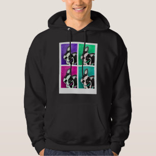 Boston Terrier Hund Pop Art Hoodie