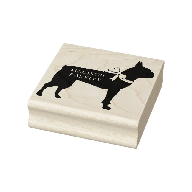 Boston Terrier Hund Puppy Stämpel (Stämpel)