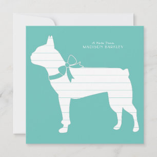 Boston Terrier Hund Puppy Tack Kort