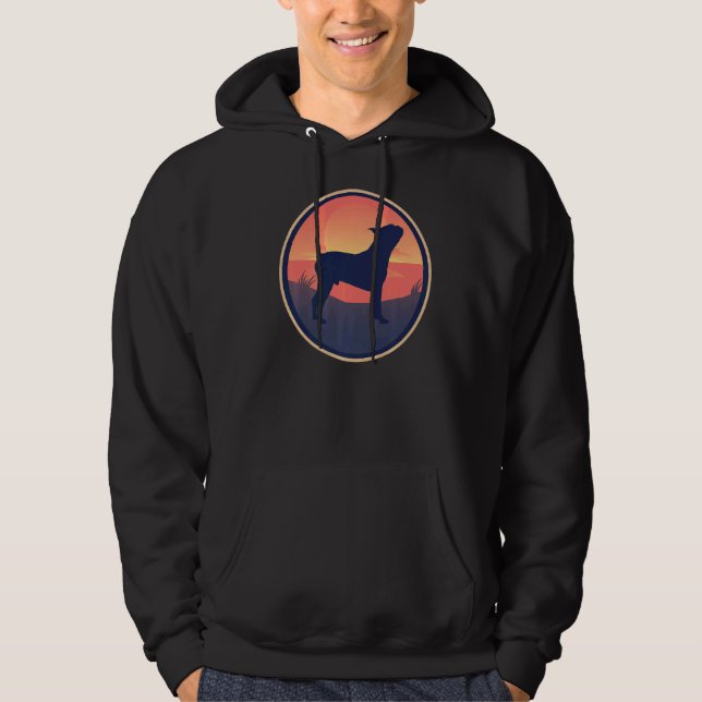 Boston Terrier Hund Retro 11 Hoodie (Framsida)