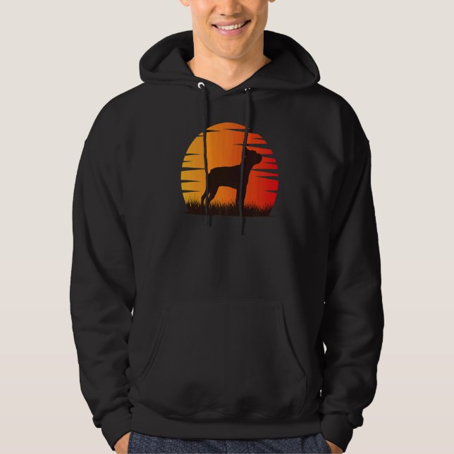 Boston Terrier Hund Retro 16 Hoodie (Framsida)