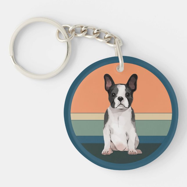 Boston Terrier Hund Retro Background (Framsidan)