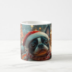 Boston Terrier Hund Roller Underlägg jul Kaffemugg