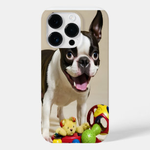Boston Terrier Hund spelar med Leksak