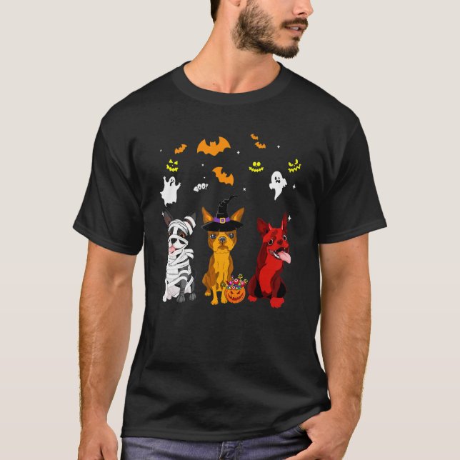 Boston Terrier Hund T Shirt (Framsida)