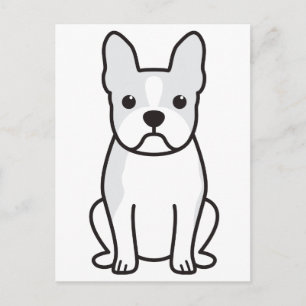 Boston Terrier Hund Tecknad Vykort