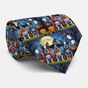 Boston Terrier Hundar Pumpkin Halloween Funny Slips