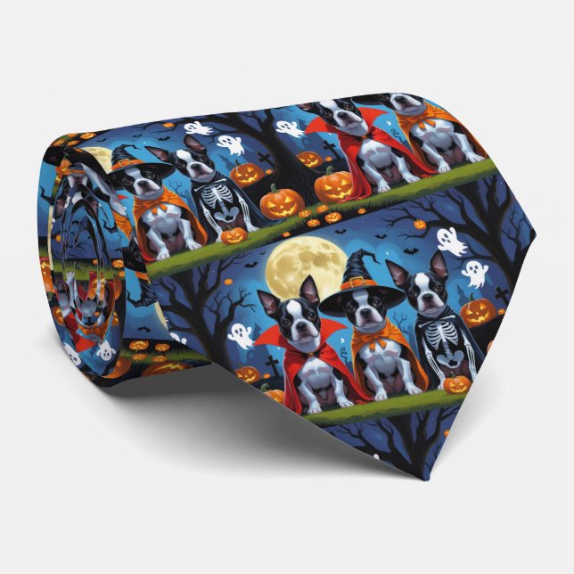 Boston Terrier Hundar Pumpkin Halloween Funny Slips (Rullad)